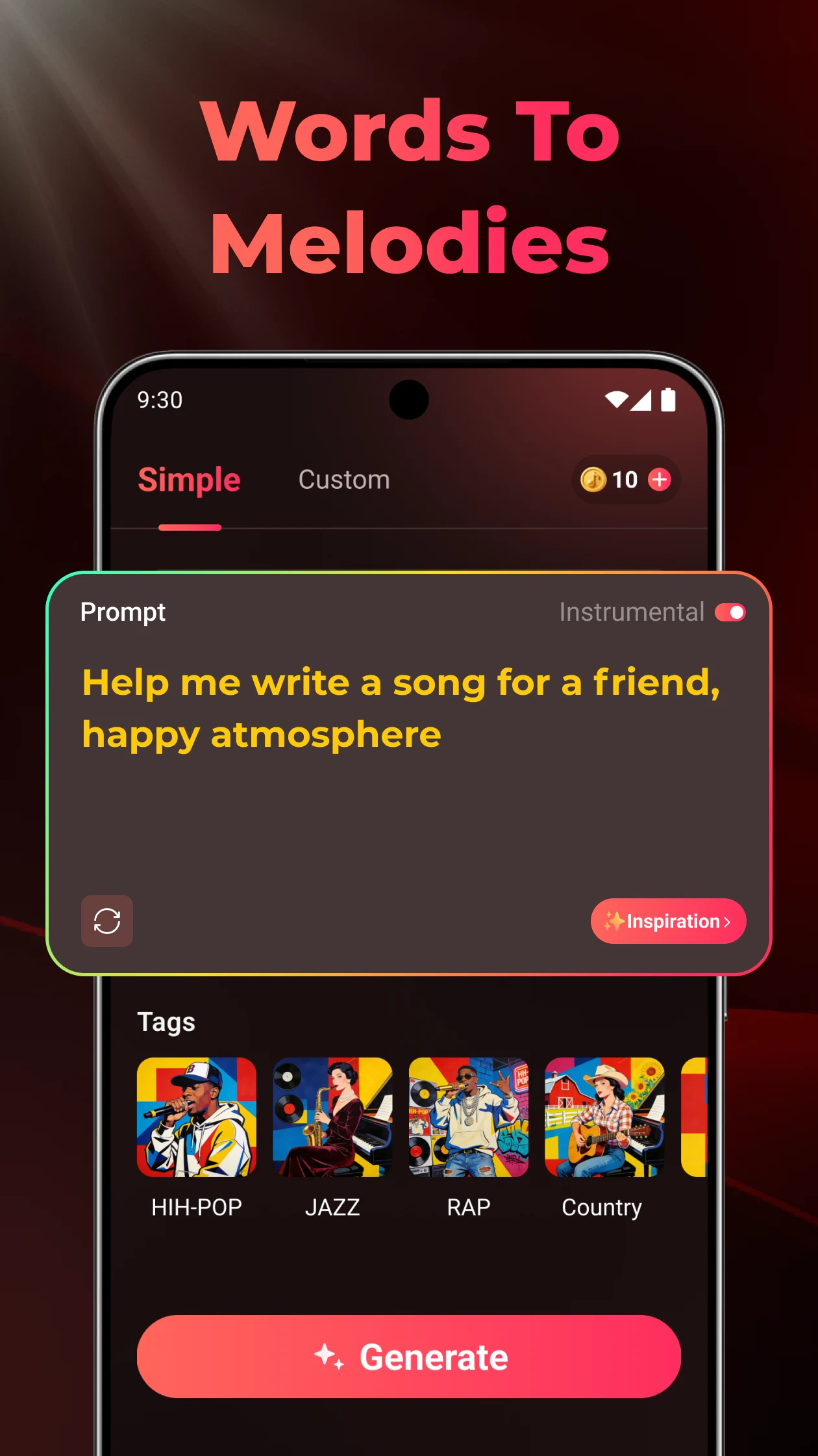 SongAI - AI Music Generator screenshot